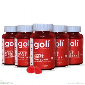 Pack of 5 Goli Nutrition Apple Cider Vinegar Gummies