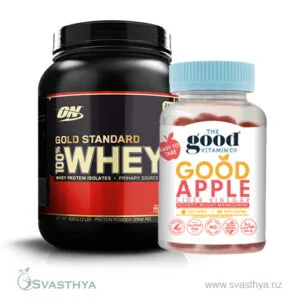 The Good Vitamin Co Apple Cider Vinegar Gummies & Optimum Nutrition Gold Standard Whey Protein Combo 5 Lb