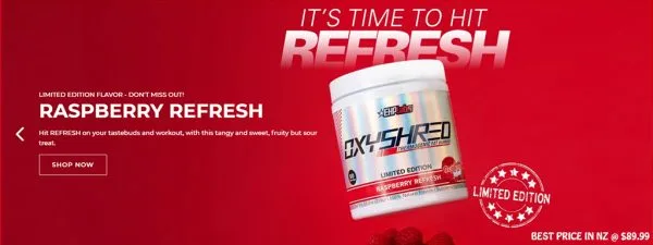 EHP Labs Oxyshred Raspberry Refresh banner