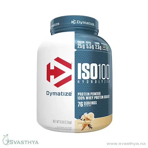 Dymatize ISO100 Hydrolyzed Whey Protein Isolate Gourmet Vanilla 5 Lb