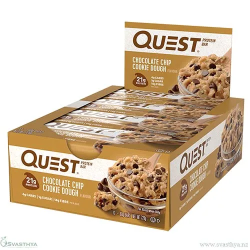 Pack of 4 Quest Protein Bars Chocolate Chip Cookie Dough