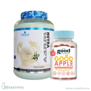 Nutratech Nutrawhey Cookies and Cream 5 Lb and The Good Vitamin Apple Cider Vinegar Gummies Combo