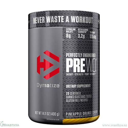 DYMATIZE PRE WO DIETARY SUPPLEMENT PINEAPPLE ORANGE CRUSH