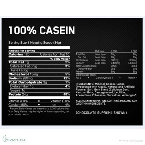 ON Casein NP Ingredients