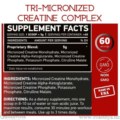 Nar Labs Creatine nutritional information